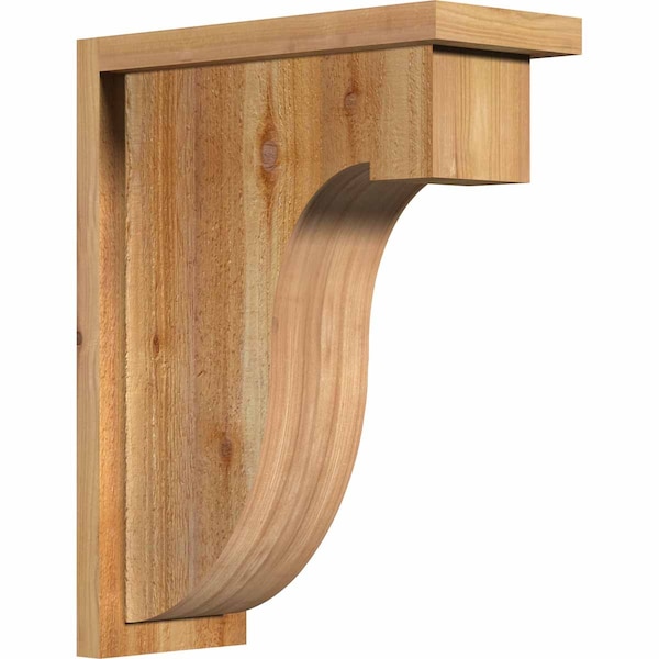 Ekena Millwork Del Monte Rough Sawn Corbel w/Backplate, Western Red Cedar, 6"W x 14"D x 18"H COR06X14X18DEL01RWR - main